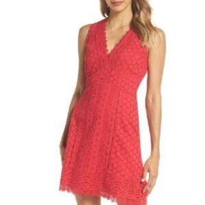 French Connection Zahara Eyelet & Lace A-line Dress
